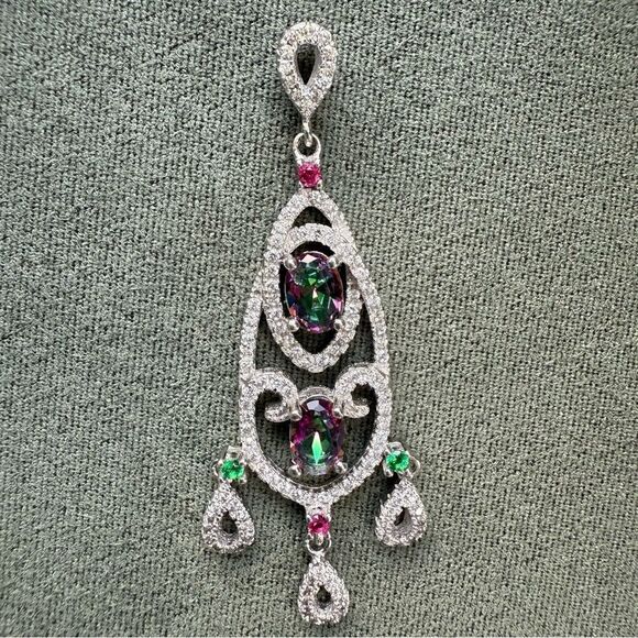 ✨ MYSTIC TOPAZ CHANDELIER PENDANT – SPARKLING STATEMENT PIECE ✨ - Picture 15 of 17